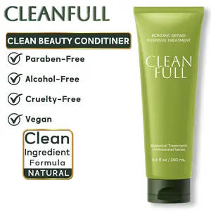 CLEANFULL Greenish Hydrate Soft Conditioner for Dry Damaged Hair, Keratin & Ceramide Botanical Bonding Repair Treatment Nourishes Anti Hair Loss Hair Mask Heat Protectant for All Hair Types 8.8fl oz mothersdaygift tiktokshopstockup