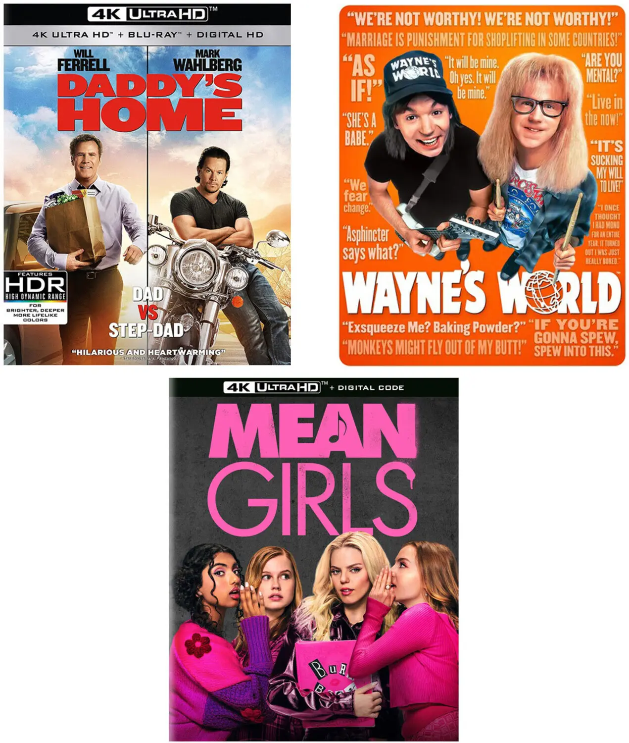 4K & Hilarious: SNL Alumni Edition Daddy's Home | Wayne's World | Mean Girls  [4K ULTRA HD BLU-RAY MOVIE]
