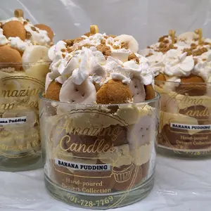 Amazing Candles Banana Pudding Candle - Deliciously Aromatic Scented Candle for Home Decor and Relaxation