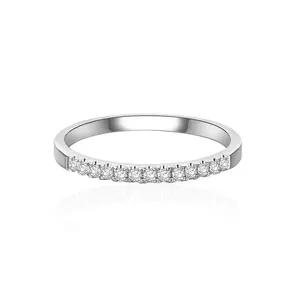 0.2ct Wedding Bridal Set Band Round Synthetic Moissanite Wedding Ring Band S925 Christmas Gift