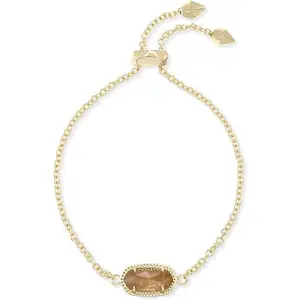Kendra Scott Elaina Gold Adjustable Chain Bracelet in Citrine 4217715347