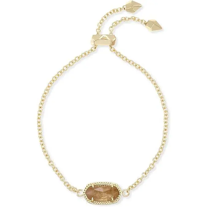Kendra Scott Elaina Gold Adjustable Chain Bracelet in Citrine 4217715347