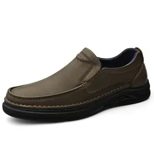 LISM Men's Slip-On/Lace-Up Convertible s - PU Upper & Sole, Mid-Calf Height Glossy Brown/Black Casual to Formal Boots-like Sneakers for Business, Office, Wedding - Easy-Clean Durable Footwear