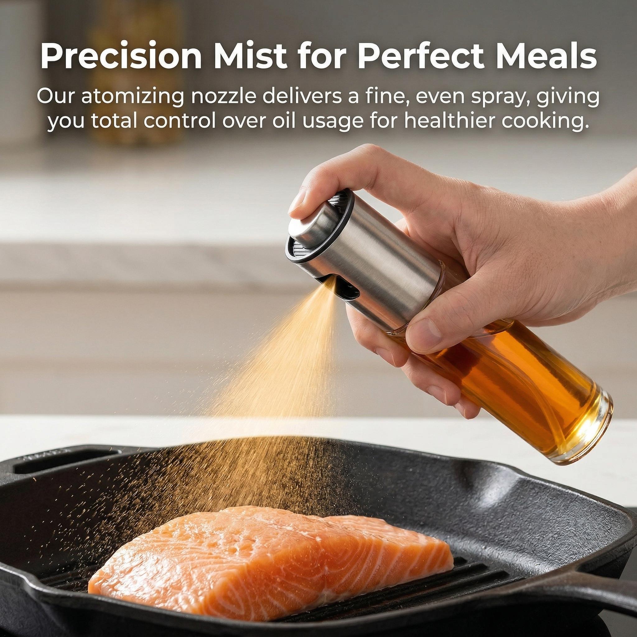 100ml Clear Olive Oil Spray Bottle, Oil Dispenser With Funnel, Kitchen Oil Sprayer For Cooking Baking Grilling Utensils-MM