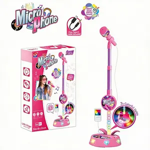 Kid's Kpop Karaoke Microphone Toy with LED Lights Portable music toy Boosts your child's happiness and confidence,Perfect birthday,Christmas,and Easter gift for kids ages 3-8 festival party Early music education K-pop musical