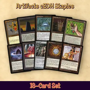cEDH Mana Rock Proxy Set | MTG Artifact Staples Proxy Cards | Sol Ring, Mana Vault, Chrome Mox, Mox Diamond, Lion’s Eye Diamond & More | Competitive EDH Proxy Bundle | 18 Card Set