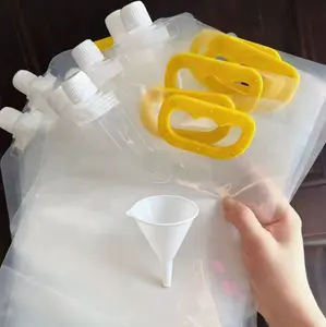 3 lb * 2 + 5 lb * 2 + 11 lb * 2 Reusable Sealed Storage Bags 2026 New Reusable Vacuum Zipper Bags Includes Funnel-Equipped Portable Sealed Bags Ideal for Grains, Beans, and Beer