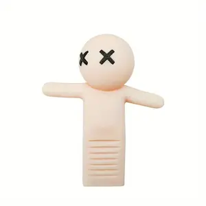 2 cute, personalized, creative and interesting little character door stops - anti-collision silent creative character door stops - fun and personalized design, portable door clamp accessories for holding hands