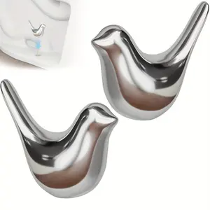 Bird Shape Toilet Bolt Cover Set, 2 Pieces, Easy Installation, Rust-Resistant, Suitable for All Toilets, Durable Design, Bathroom Accessory
