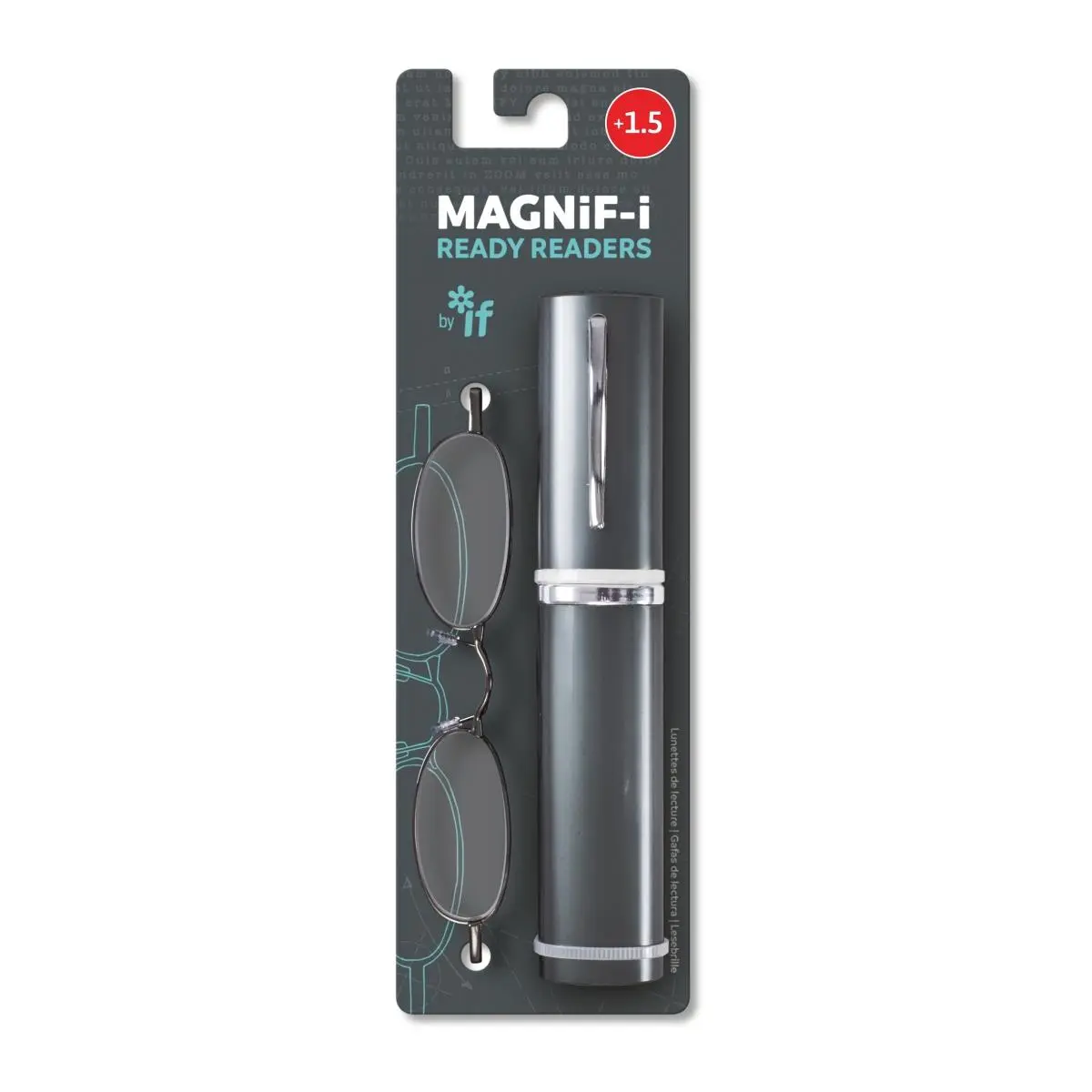 212 MAIN Unisex Shape Magnif-I Ready Readers Glasses - Protective Safety Lens, Plus 1.5 Strength, Suitable for USA Use