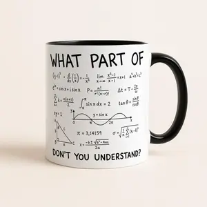 Funny Math Mug, What Part Of Don’t You Understand? Gift for Nerd, Maths Teachers, Students & Engineers