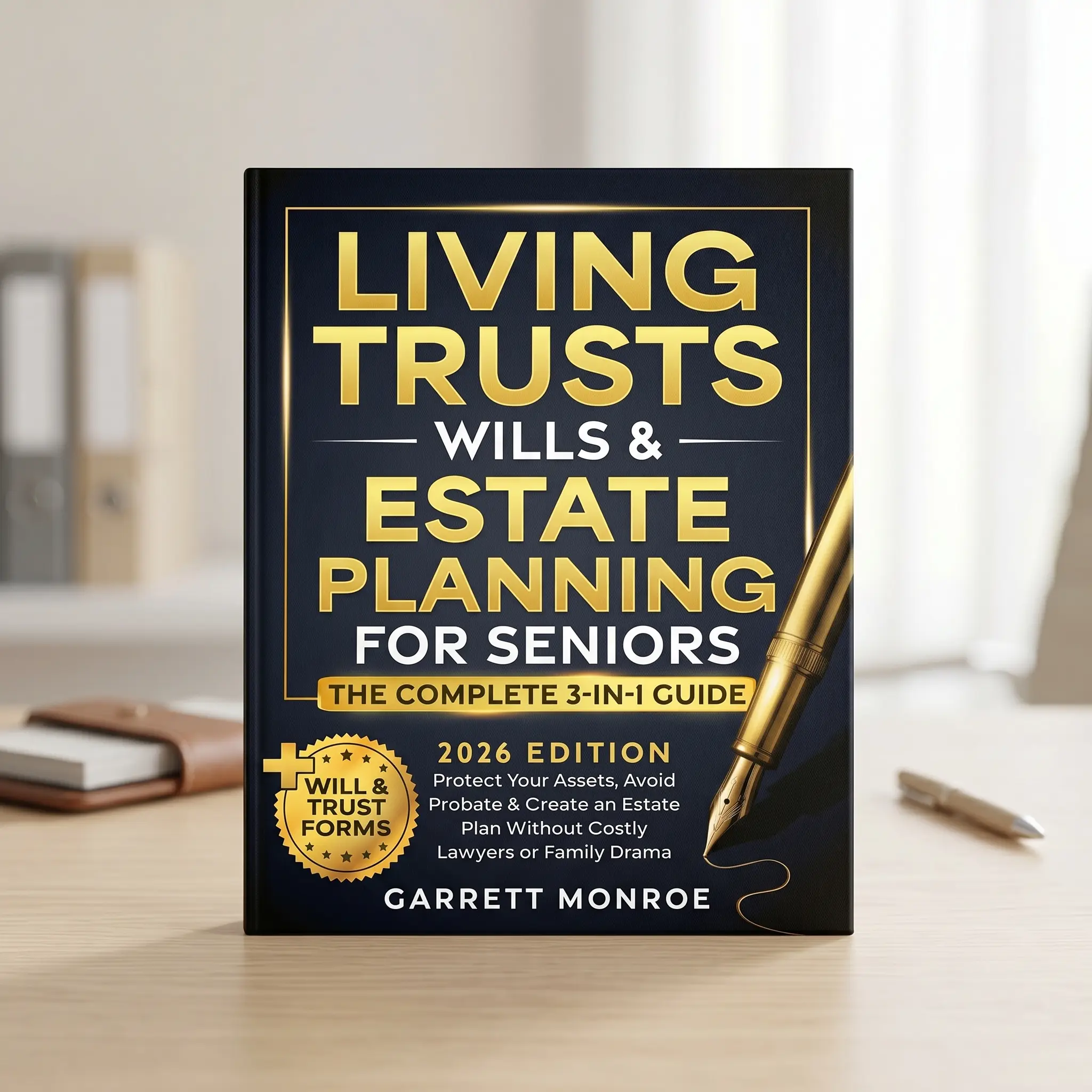 Living Trusts, Wills & Estate Planning for Seniors: Complete 3-in-1 Guide to Organize Your Assets, Create a Will or Trust, Avoid Probate, Reduce Family Stress & Use Simple Forms and Checklists