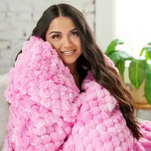 Belgian Waffle Raspberry Blanket