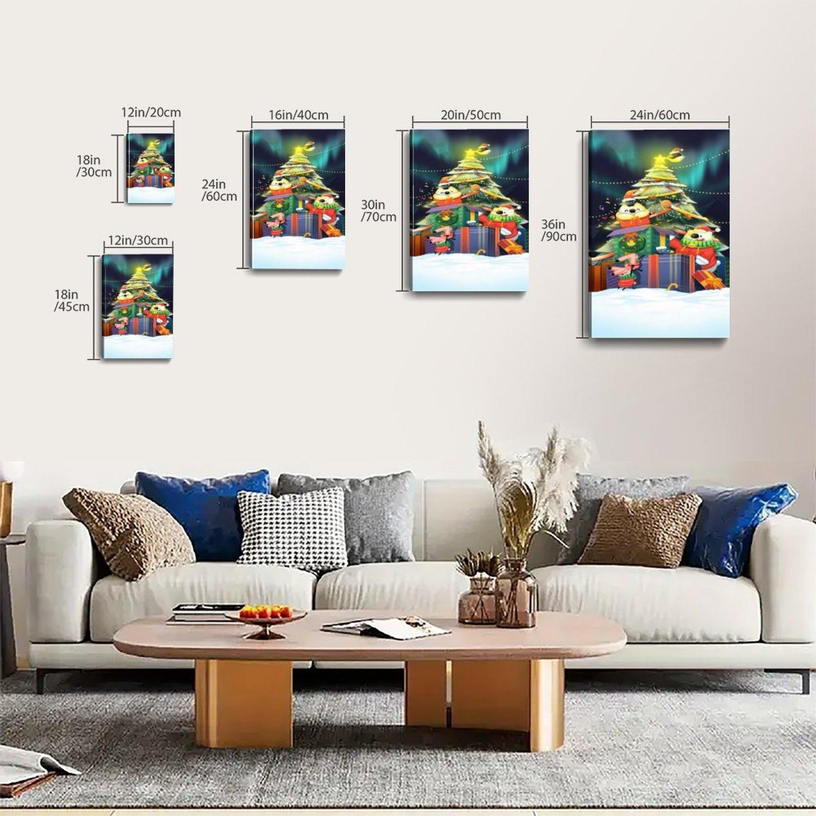 Christmas Poster Christmas Tree Poster Decorative Painting Canvas Wall Art Picture Print Modern Family Bedroom Decor