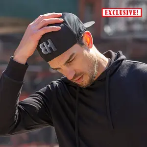 The Original BACK HAT™ Black - Exclusive Sideflex™ Technology Cap for Backward Wear - Customizable & Comfortable - Available in M & XL Sizes