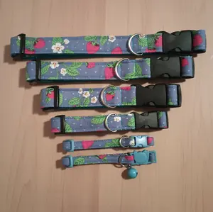 Strawberry and Floral Dog & Cat Collar