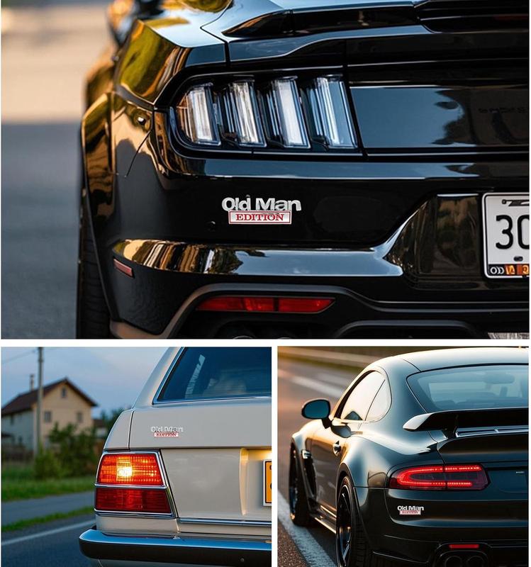 "Old Man Edition" 3D Emblem Sticker Badge, Funny Decals for Car, Truck, SUV, Motorcycle "Old Man Edition" 3D Emblem Sticker Badge, Funny Decals for Car, Truck, SUV, Motorcycle