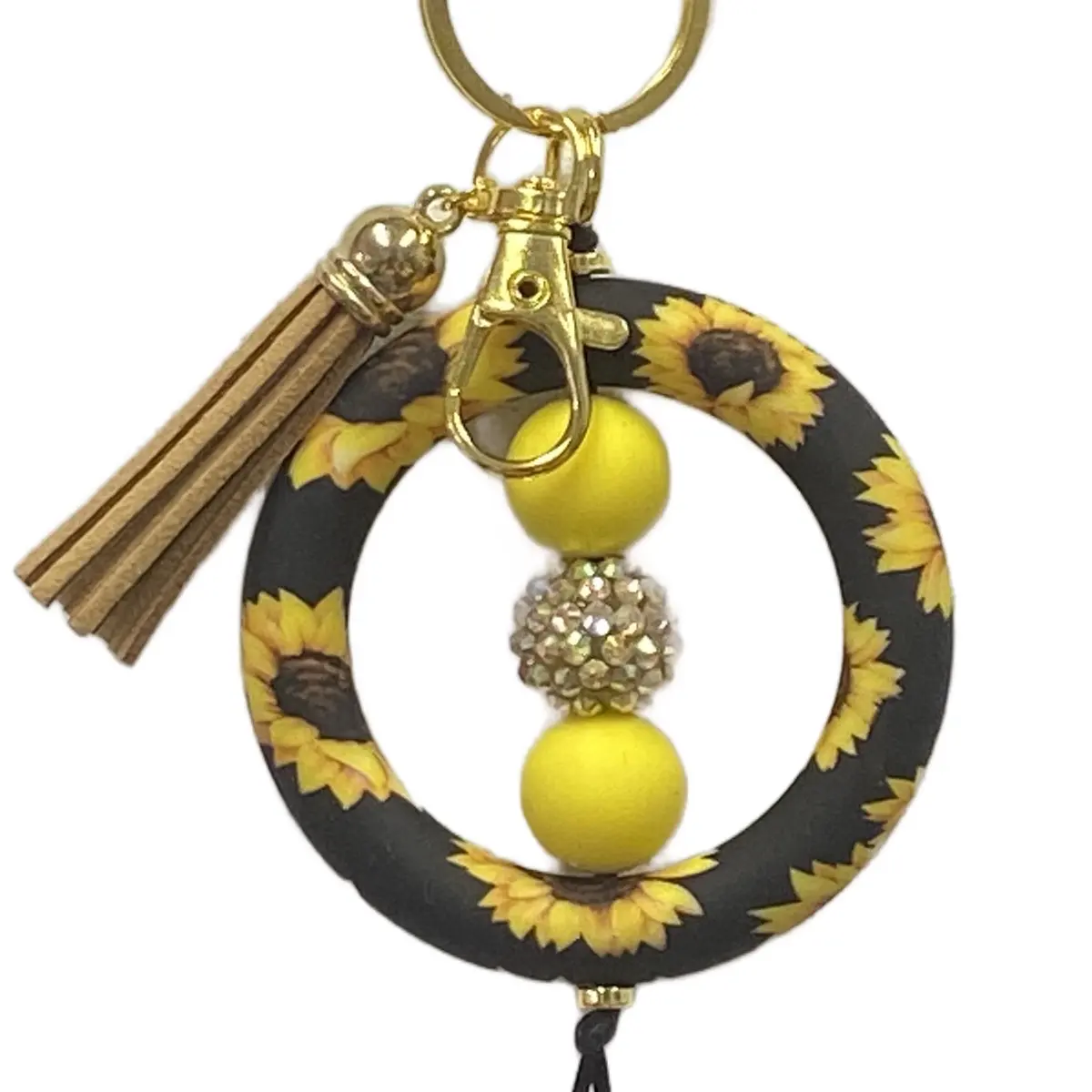Durable Silicone Keychain with Split Key Rings for Easy Key Organization