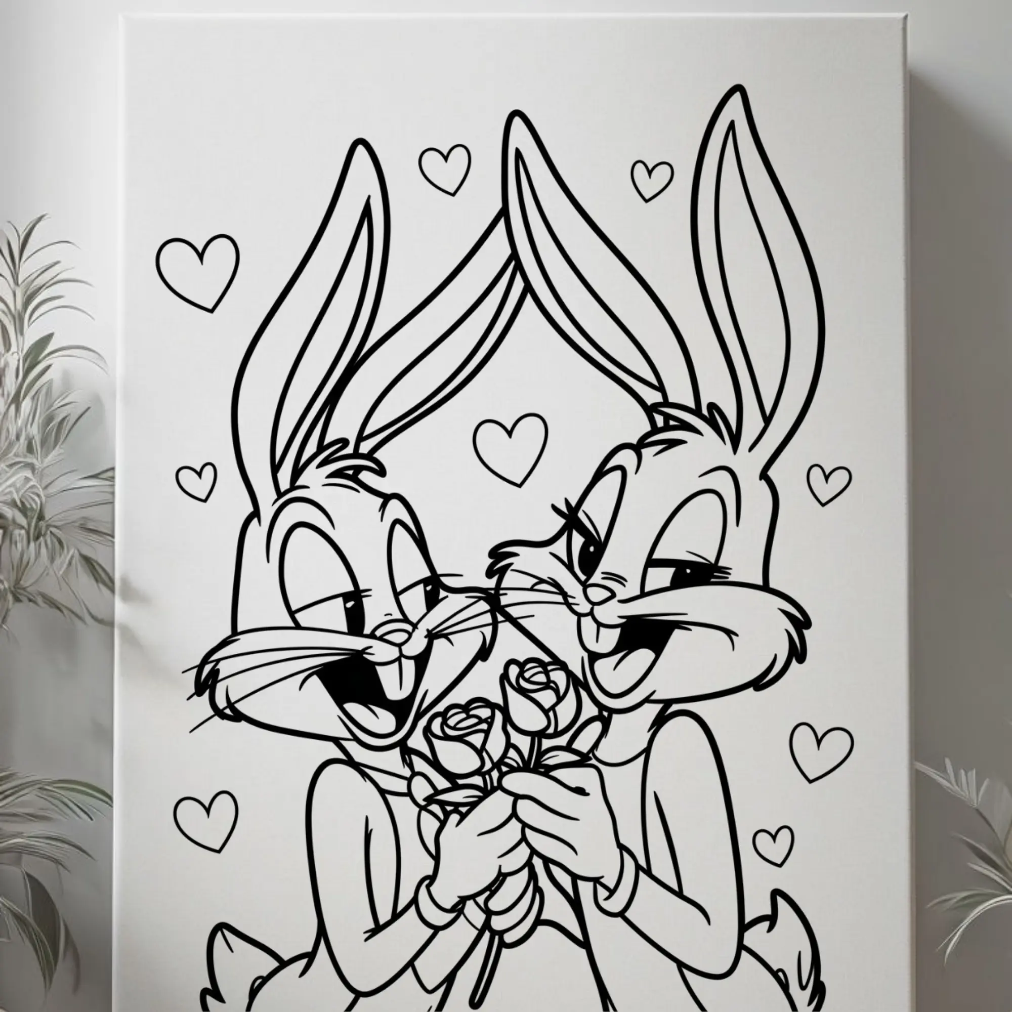 DTF Transfer Outline - Press & Paint Outline, Color your own DTF Print - Valentines Day - Couples - Coloring Activity - Sip and Paint Party - Coloring Paint Print Shortsleeve Mama