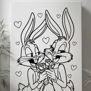 DTF Transfer Outline - Press & Paint Outline, Color your own DTF Print - Valentines Day - Couples - Coloring Activity - Sip and Paint Party - Coloring Paint Print Shortsleeve Mama