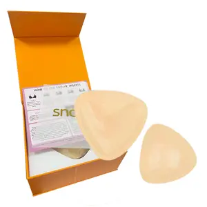 Double-Sided Adhesive Push Up Breast Pads, Reusable Invisible Bra Inserts Thickened Lift Breast Stickers Sweat SNOWY Waterproof For Wedding Dress Daily Outfit，In Bra Wear Push Up Breast Pads-Double-Sticky push up pads-inserts