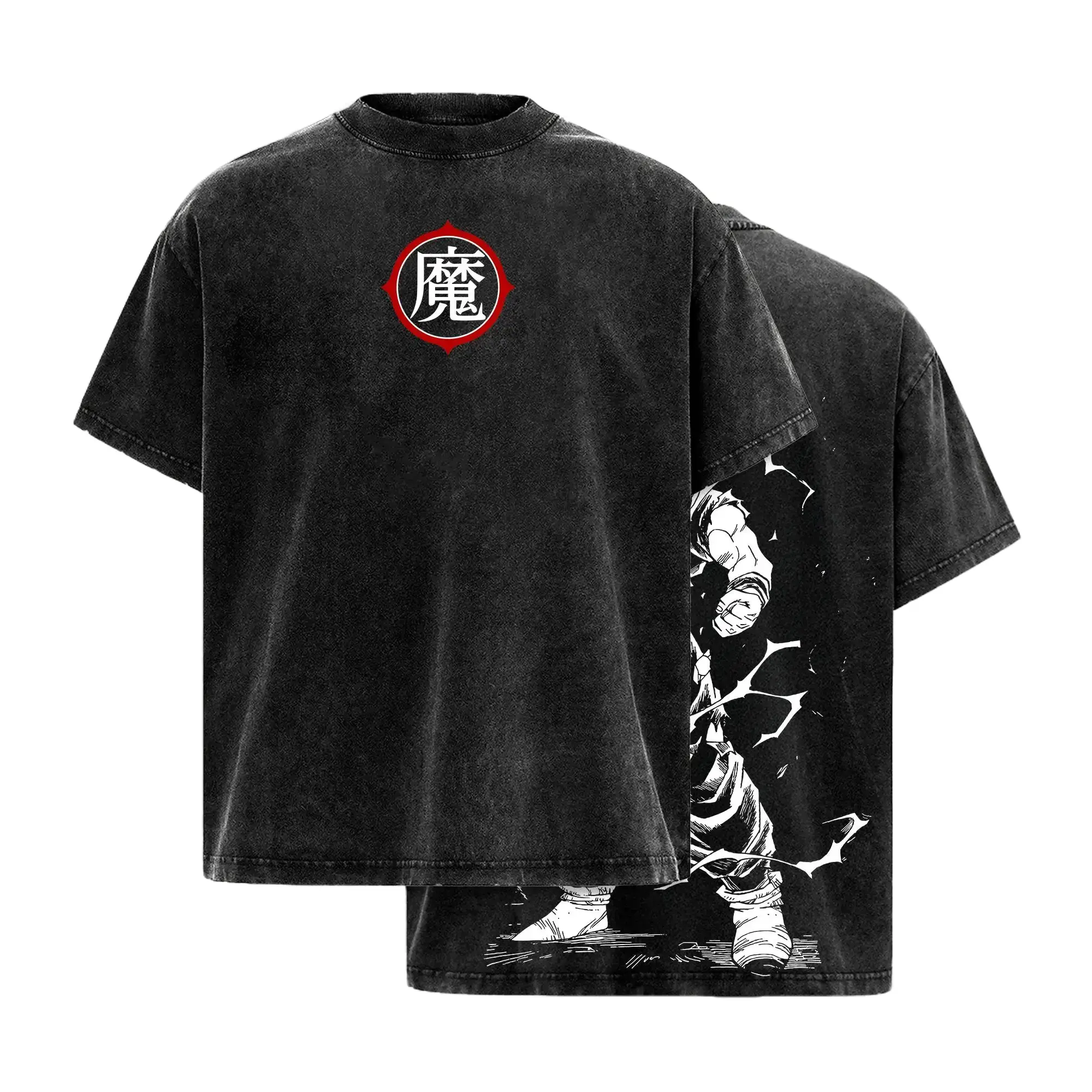 Anime Graphic Tee Vintage Washed Cotton Manga Shirt Hybrid Saiyan SS2 Cell Games Warrior Oversized Streetwear T-Shirt for Men Gym Workout Casual Wear Y2K Japanese Anime Apparel Rage Awakening Graphic Top Retro Fade Gift for Anime Lovers Otaku Merch