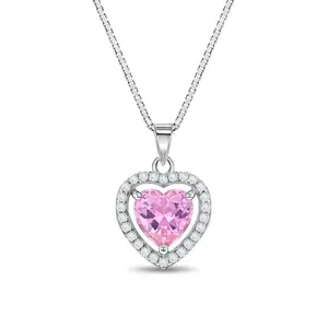 Royal CZ Heart Kids / Children's / Girls Pendant/Necklace - Sterling Silver