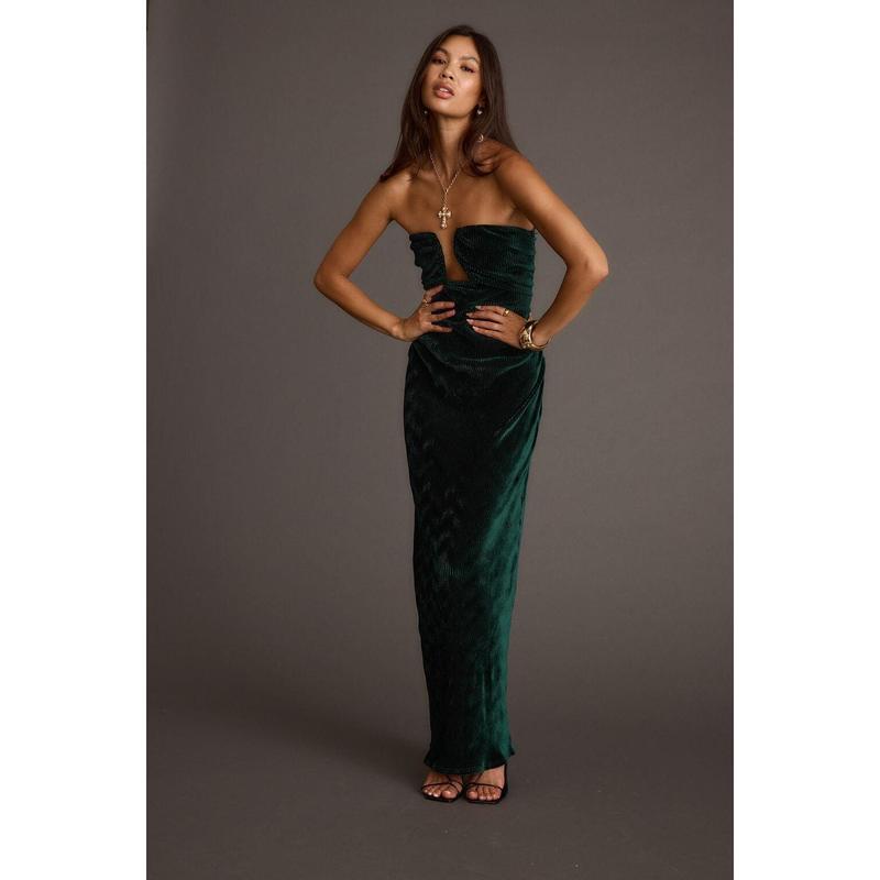 Jones Emerald Velvet Maxi Dress