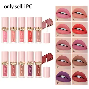 10 Color Liquid Lipstick, Long-Lasting Waterproof Matte Finish, Non-Sticky, Easy to Apply, Suitable for Women and Girls