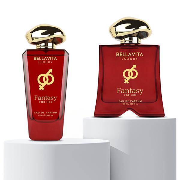 BellaVita Luxury Mood Collection Fantasy Gift Set for Him & Her | EDP for Men & Women | Long-Lasting Premium Fragrances | Apple, Cinnamon & Musk | Pink Pepper, Jasmine & Patchouli | Perfect Gift Set