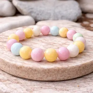 Morganite Bracelet 10mm Natural Crystal Beads for Love, Peace & Emotional Healing Handmade Healing Energy Jewelry