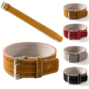 Adjustable Weightlifting Belt with Steel Print Tail Tag, Unisex Superfine Back Support Squat Strap, Gym Waistband for Lifting Fitness Belt