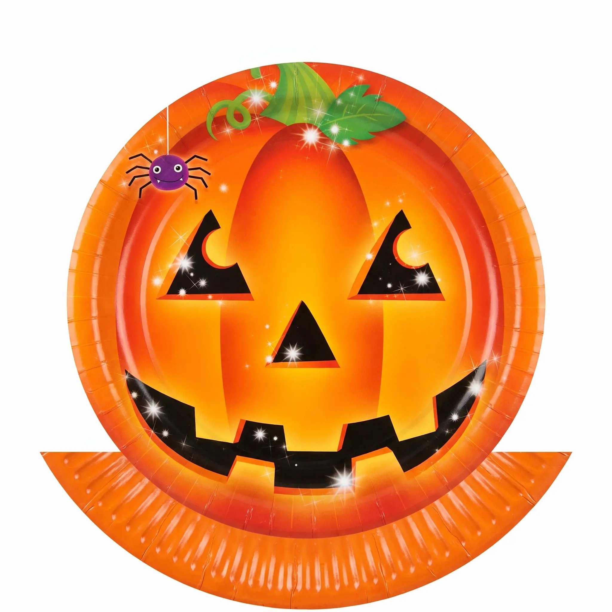 Perfect Pumpkin Halloween Paper Plates - 8.5'' Round