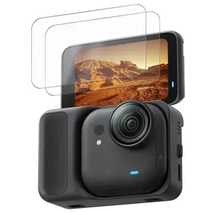 K&F CONCEPT 3Pack Screen Protector Compatible with Insta360 GO Ultra, 2.5D Curved Edge Protection High Definition Tempered Glass 9H Hardness Anti-Scratch Anti-Bubble, Go Ultra Action Camera Accessories