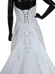 Mori Lee White Embroidered Wedding Gown
