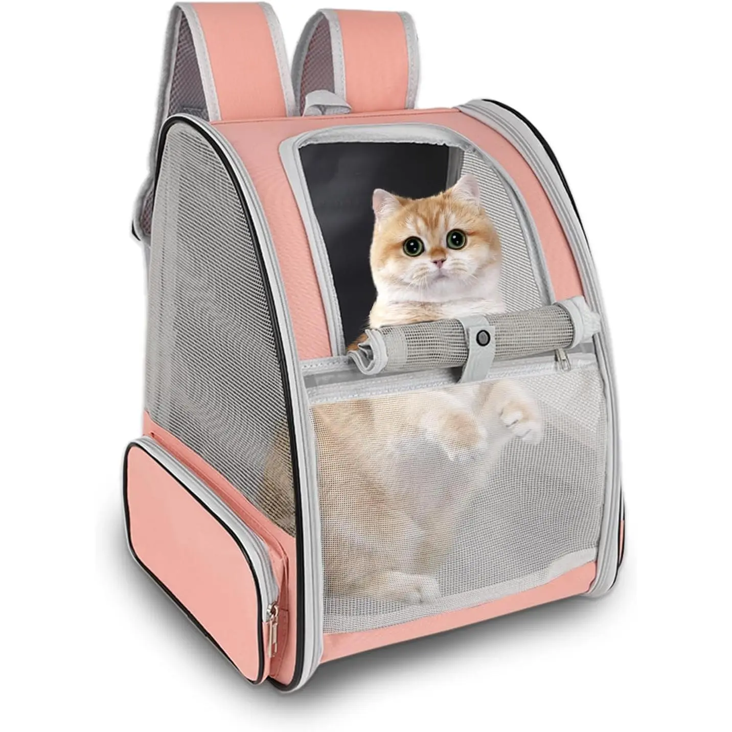 Backpack Carrier,Pet Carrier Airline Approved for Small   Puppy Kitten Bunny,Ventilated Mesh Design  Backpack for Hiking Camping Travel Bag ()