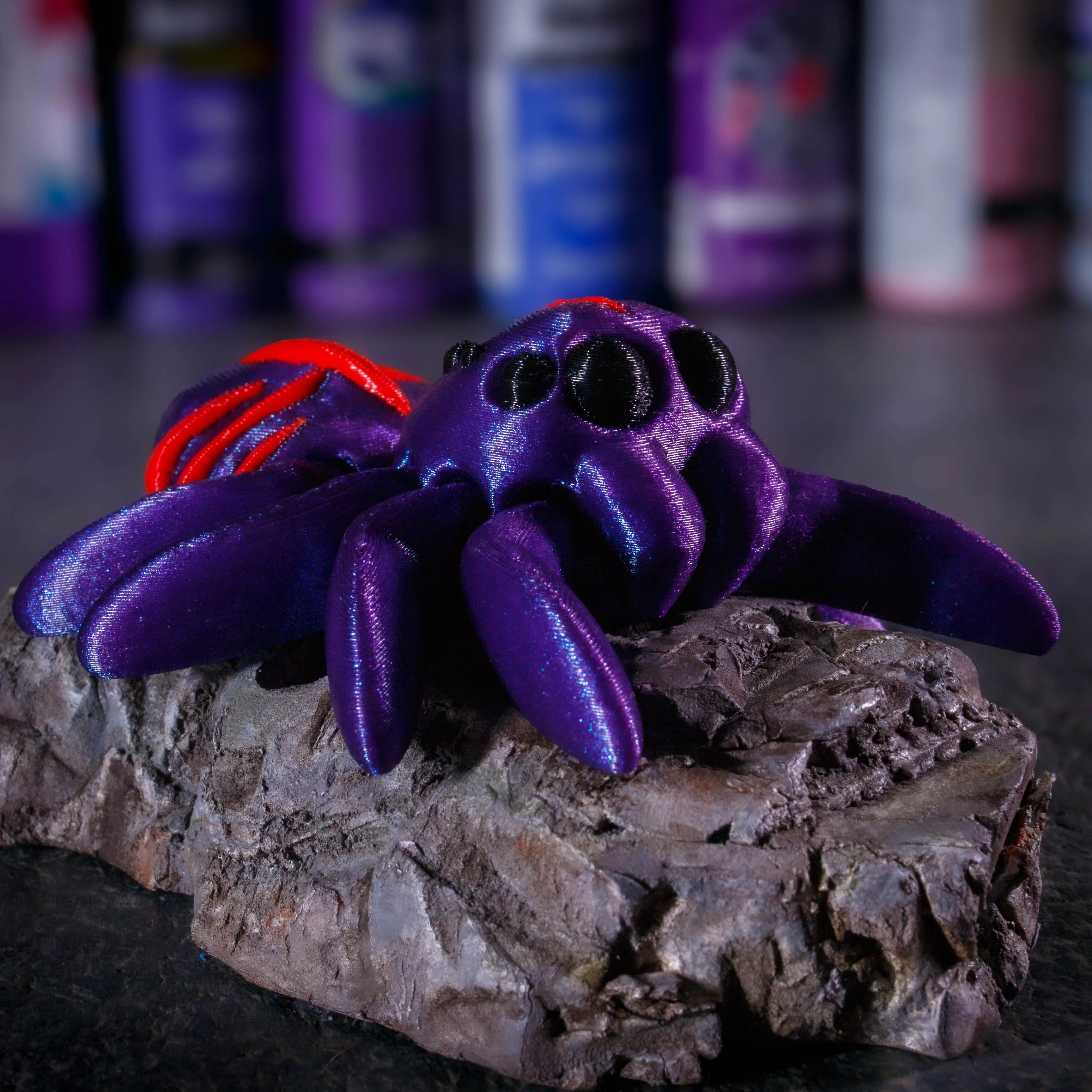 3D Printed Articulated Spider Fidget Sensory Toy for ADHD - Engaging Flexibility, Stress Relief & Room Decor for Spider Fans