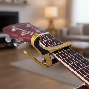 Ultimate Guitar Capo Quick-Change Tool, Anti-Slip Locking Mechanism, Portable Performance Tuning Stabilizer for Stage Use, Easy Clip-on Accessory.