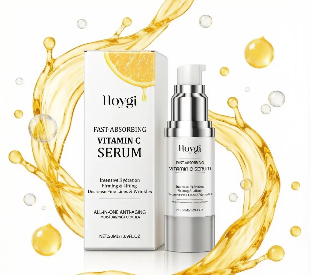 5-in-1 Vitamin C Anti-Aging Facial Serum (50ml) - Intensive Hydration, Firming, Lifting Essence for Reducing Fine Lines, Wrinkles, Fading Dull Uneven Skin Tone