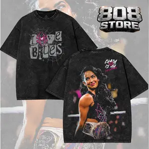 AJ Lee - Crazy Is My Superpower Vintage Wash | Cotton Oversized T-Shirt, Graphic Tee, Gift, Gift for Fan, WWE Wrestling, Retro Graphic T-Shirts, Streetwear Style