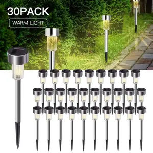30-Piece Outdoor Solar Landscape Lawn Lights, Waterproof Garden Lights, Solar Pathway Lights, Solar Ground Lights for Walkways, Patios, Yards, Decks