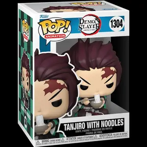 Funko Pop! Tanjiro With Noodles #1304 Vinyl Figure - Anime Character with Unique Design and Detailing