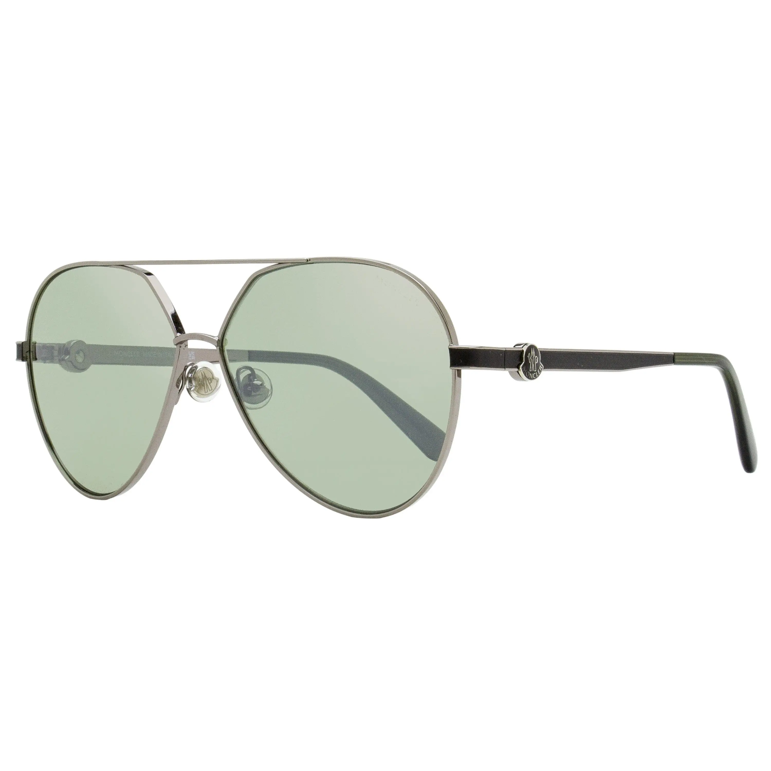 MONCLER Male Vizta Sunglasses ML0263 - 14Q Light Ruthenium, 59mm, UV Protection Lens, High-Performance Design, Lacquered Temples, Luxury Craftsmanship