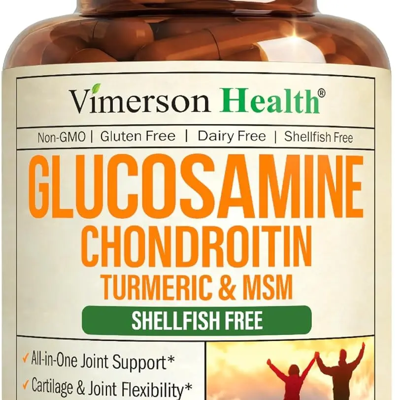 Joint Health Chondroitin Sulfate MSM Supplement with Turmeric, Boswellia & Glucosamine Sulfate 1500 mg - 90 Capsules - Edible, Fitness