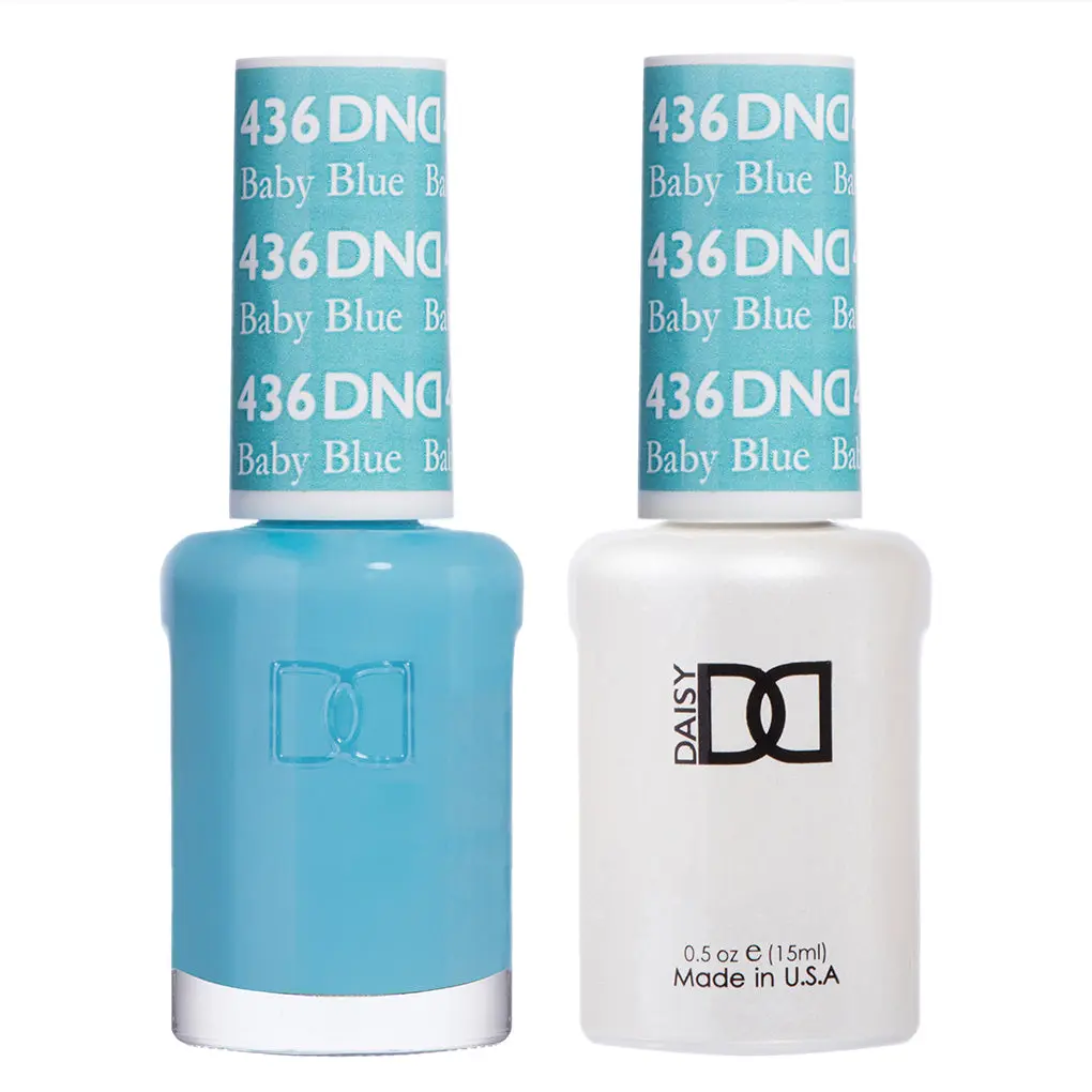 DND Gel Nail Polish, Shade #436 Baby Blue, 0.5 floz (Lacquer Alternative for Beauty & Personal Care Use), Uv, Shiny Buff Nails