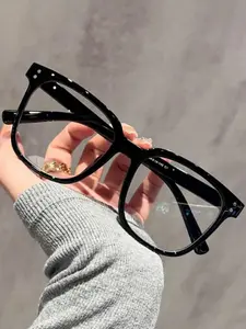 Fashionable Blue Light Blocking Glasses, Lightweight Durable Frame, Perfect for Work Study, Computer Phone Use, Daily Wear, Plain Pattern