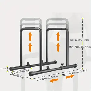 2024 Parallel Dip Station Bar Home Gym Parallettes Workout Crossfit Calisthenics Set