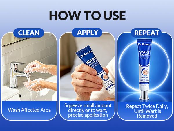 Salicylic Acid 20% Wart Remover Gel, Common & Plantar Wart Treatment, Fast-Drying Formula for External Use, 0.5 Oz (15g)