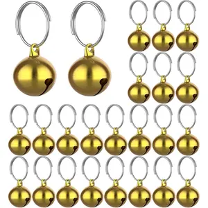 24 Sets Mixed Color Cat Bells Pet Pendant Accessories for Cat and Dog Collars