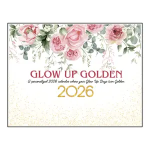 Glow Up Golden Personalized Calendar